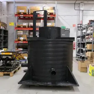 WaReg DN1200 Kunststoffschacht Installation Halmstad